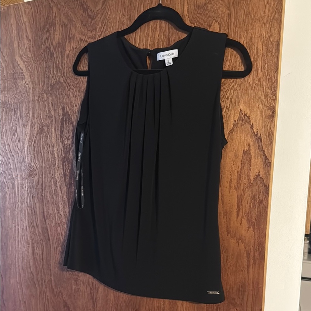 Calvin Klein Women's Black Sleeveless Top